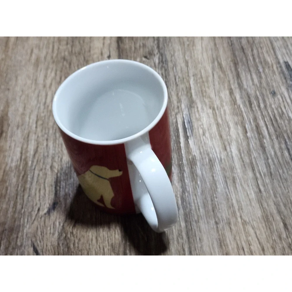 Vintage West Elm Dog Cat Lover Rescue Mug ASPCA Coffee Cup Art Poodle Lab 12 oz